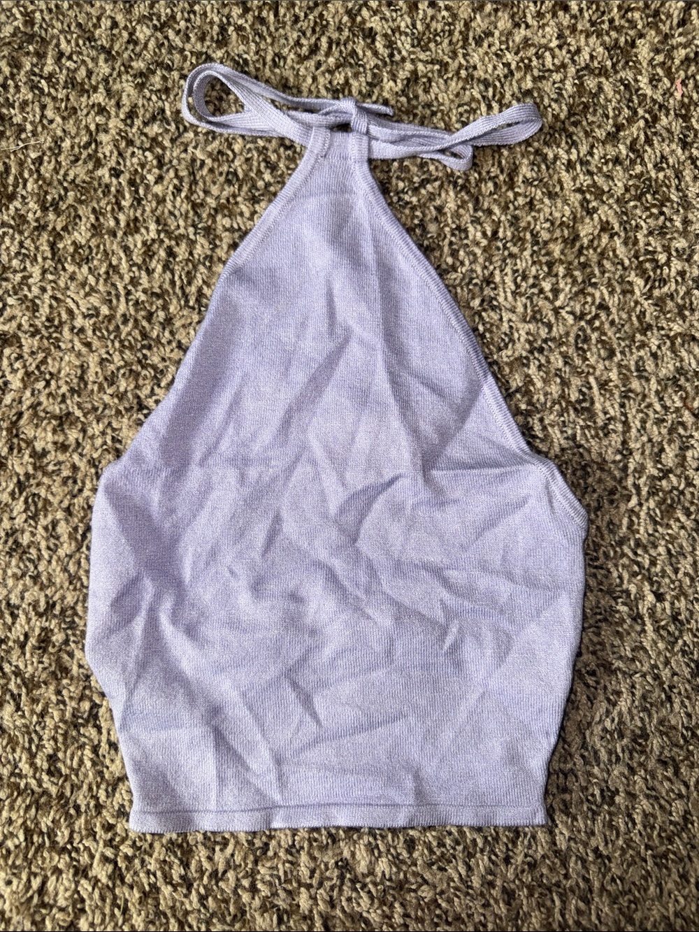 WeWoreWhat Heather Purple Knit Halter Top